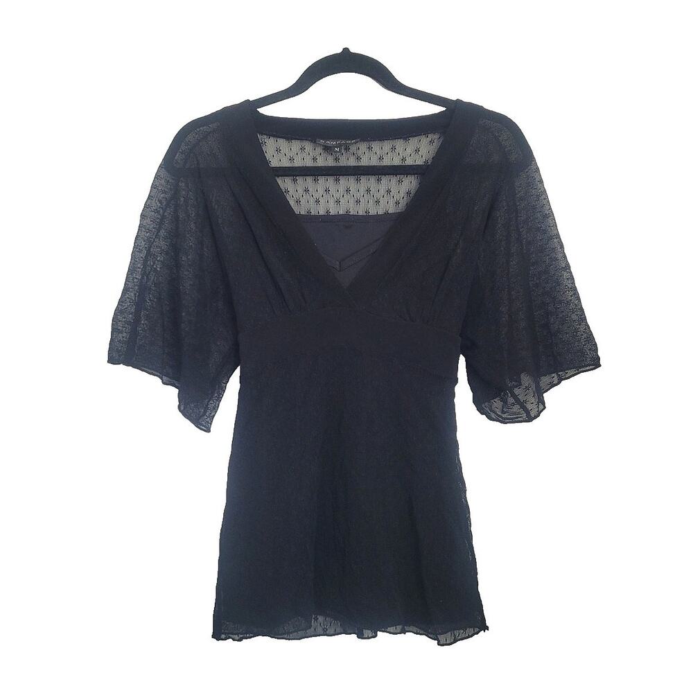 Vintage Y2k Rampage Babydoll Lace Kimono Top Size M Whimsigoth Witchy Grunge